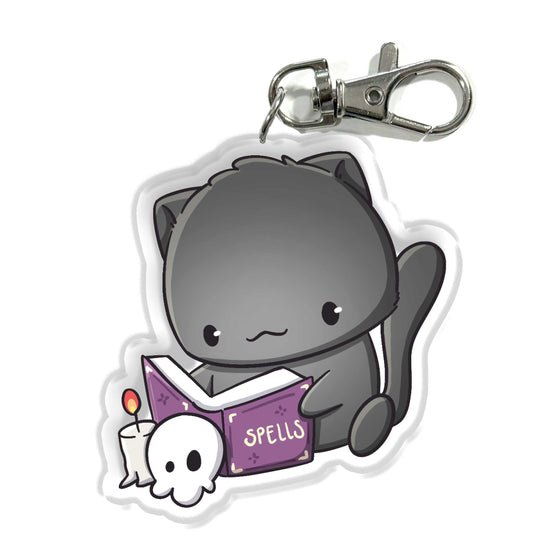 Witch Cat Acrylic Keychain Cute Kawaii Keyring