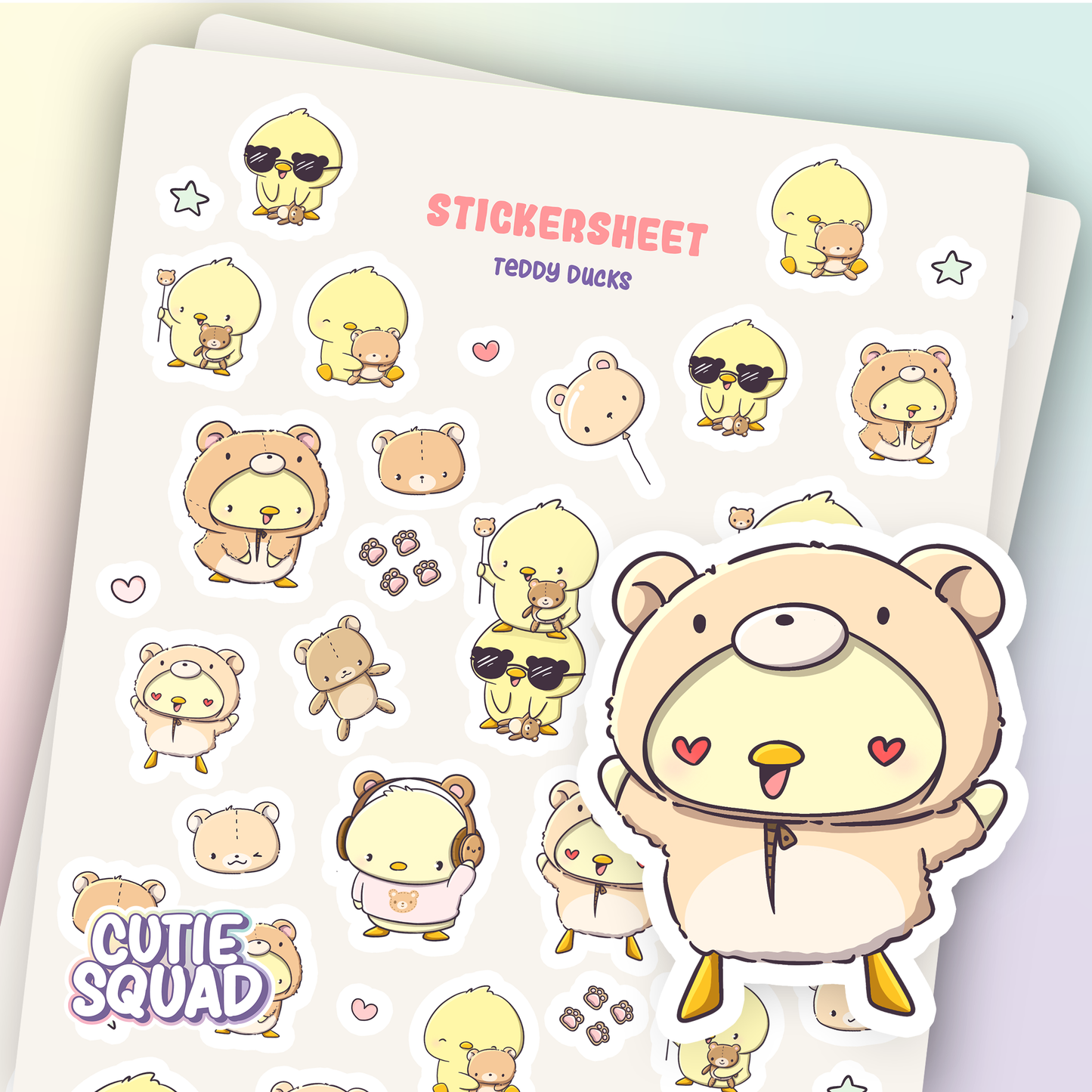 Teddy ducks | Sticker Sheet