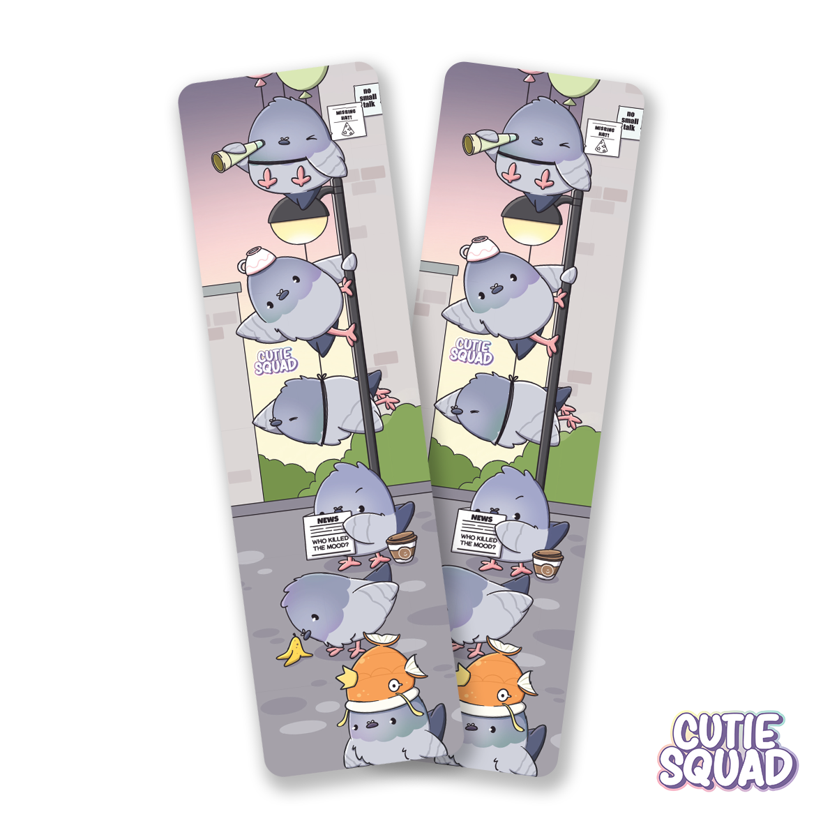 Spy Pigeons | Cute Pigeon Bookmark | Funny Book Lover Gift