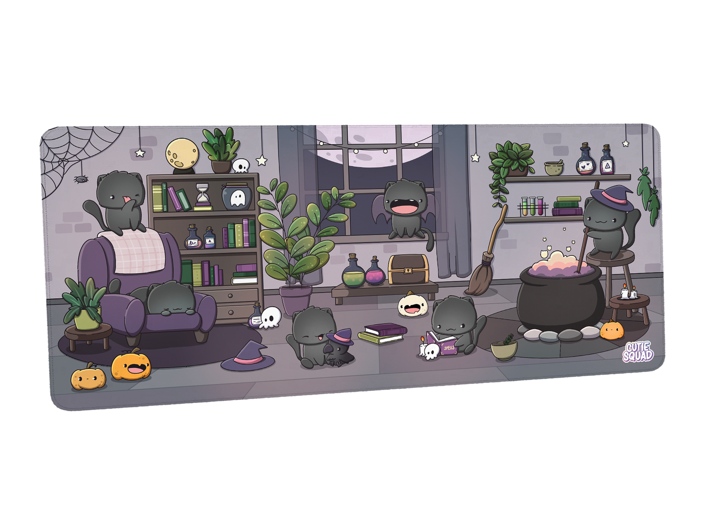 Witch Cat Kawaii Deskmat 90x40 cm