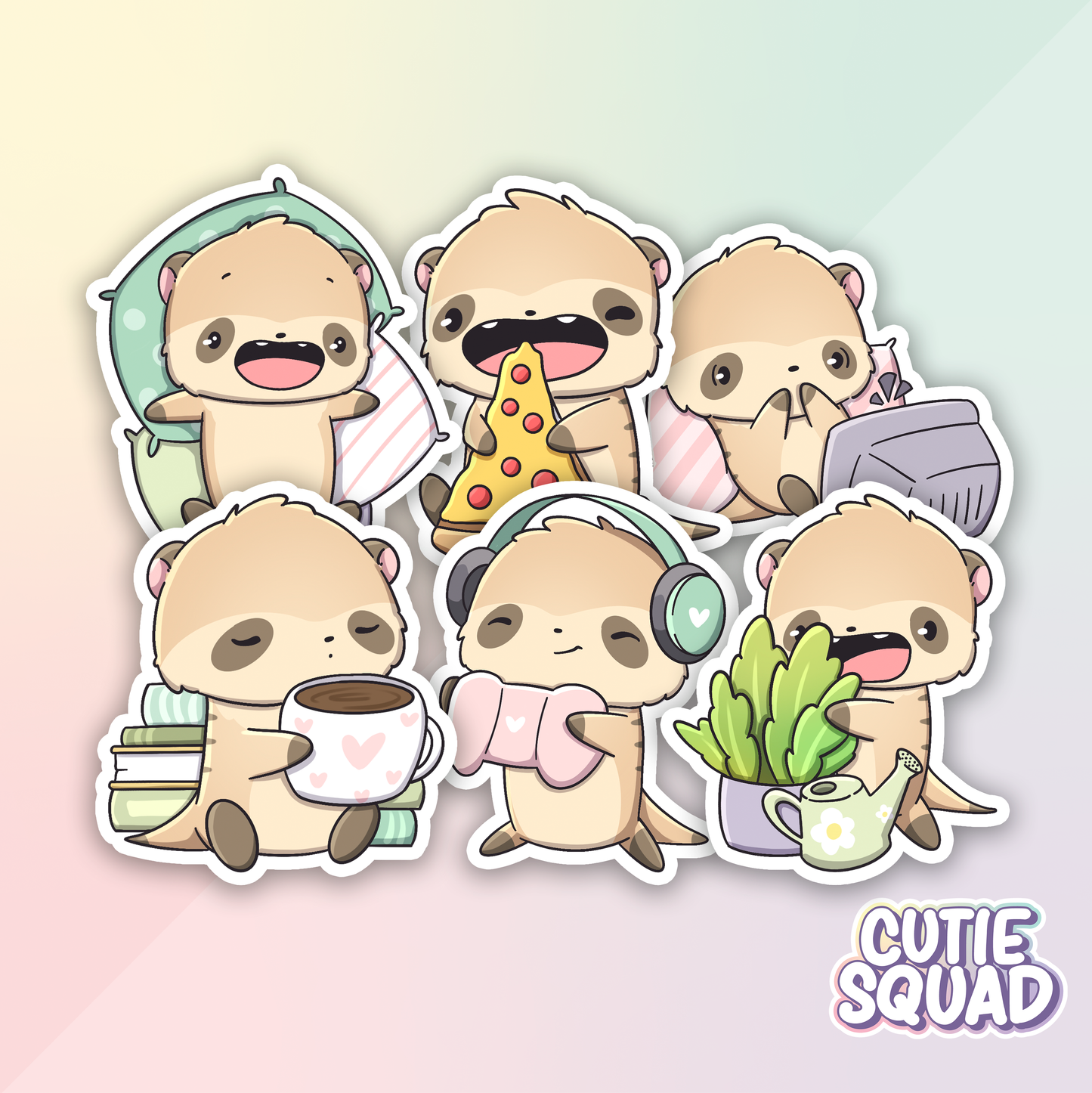 Meerkats relaxing | Stickers | Sale
