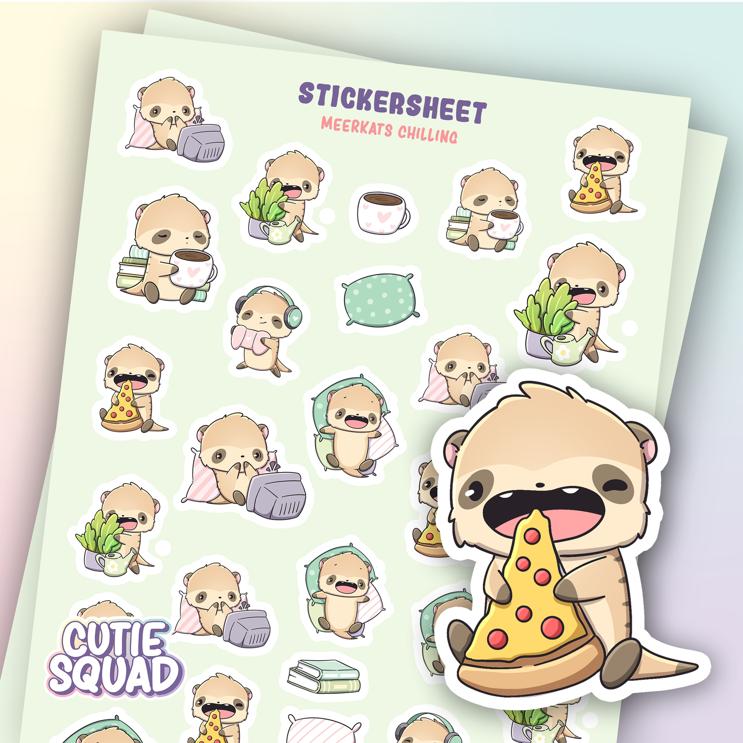 Meerkats relaxing | Sticker Sheet