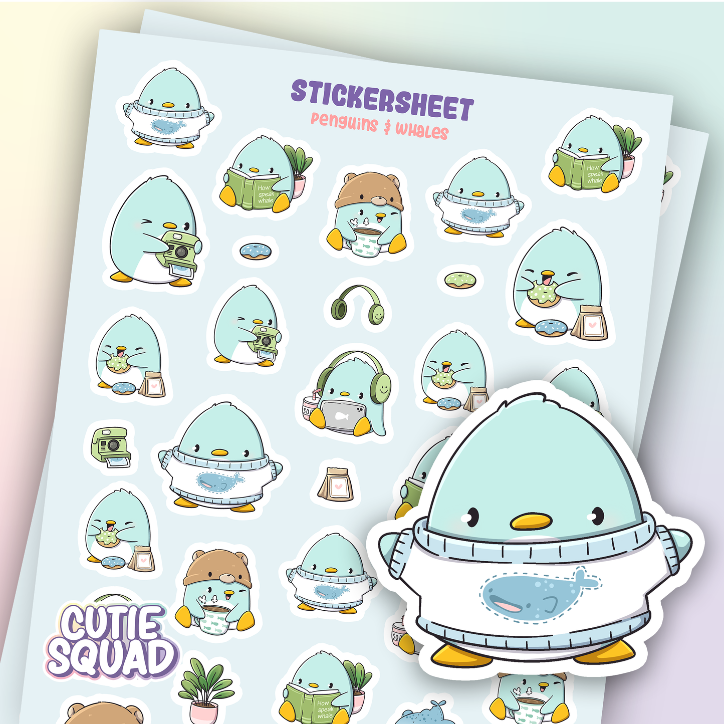 Penguins & Whales | Sticker Sheet