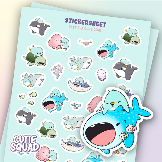 Penguins under the sea | Sticker Sheet