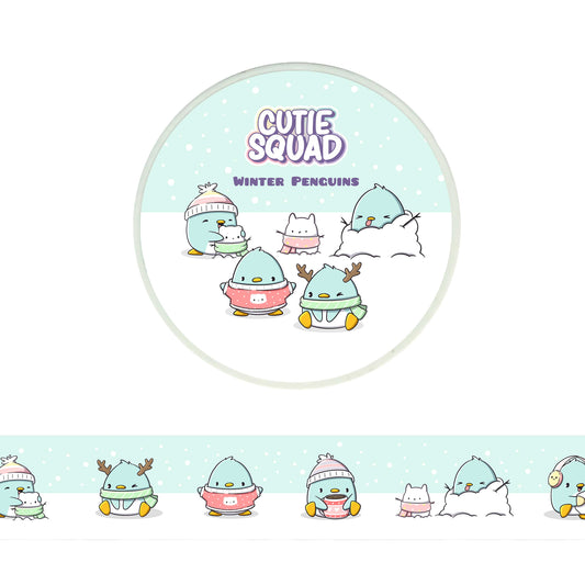 Winter Penguins – Cute Penguin Washi Tape 10m