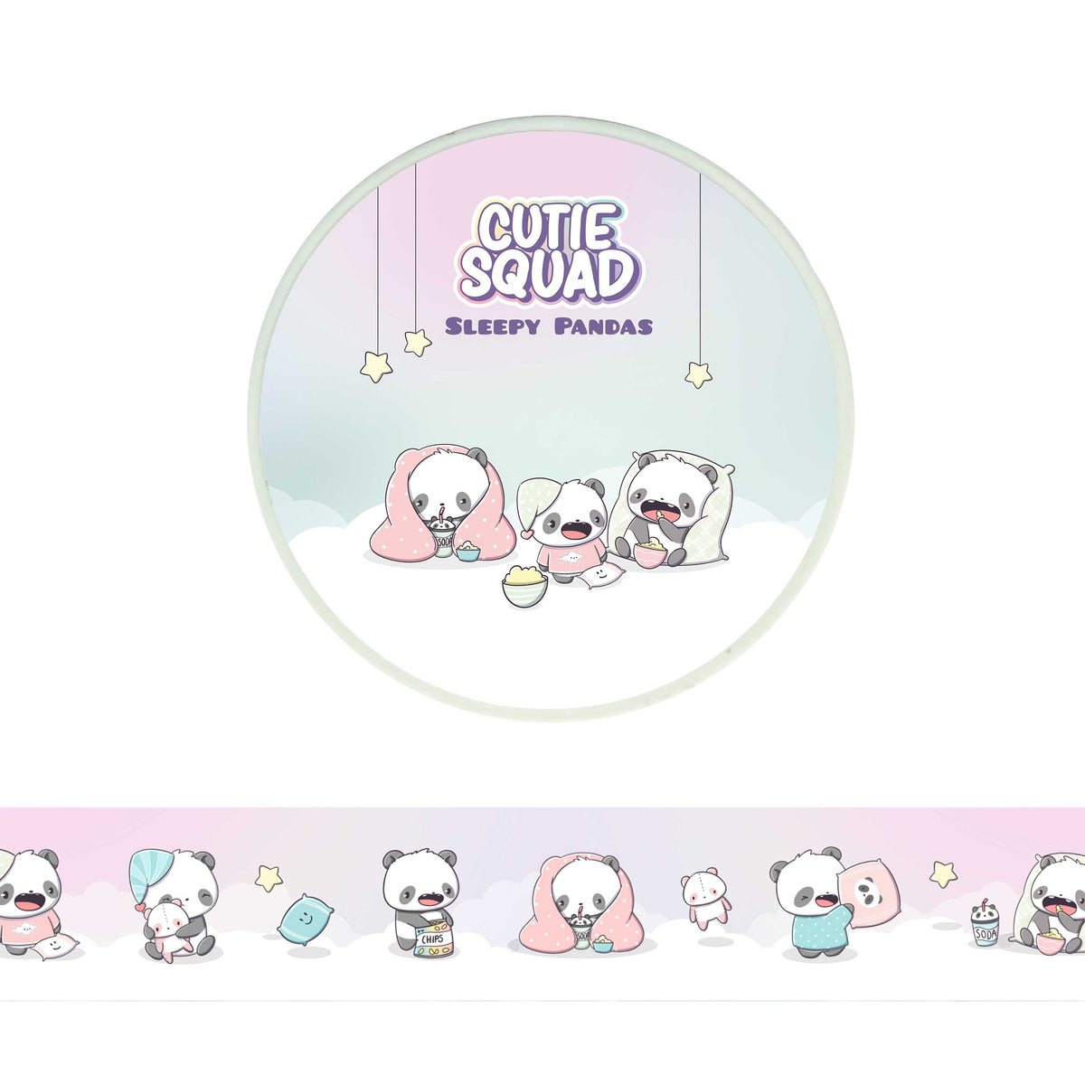 Slapende Panda's | Washi Tape 10m