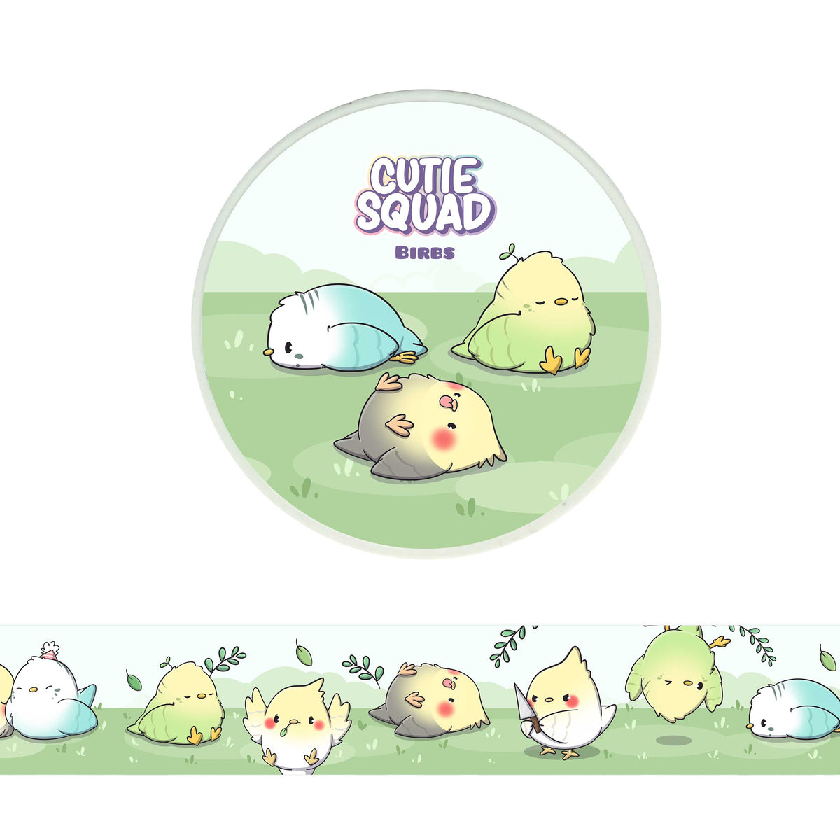 Cute Birds – Nymphensittich & Wellensittich Washi Tape 10m