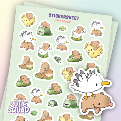 Capy cruisin' | Sticker Sheet