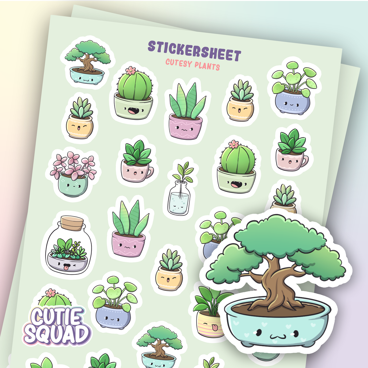 Cutesy Plants | Sticker Sheet