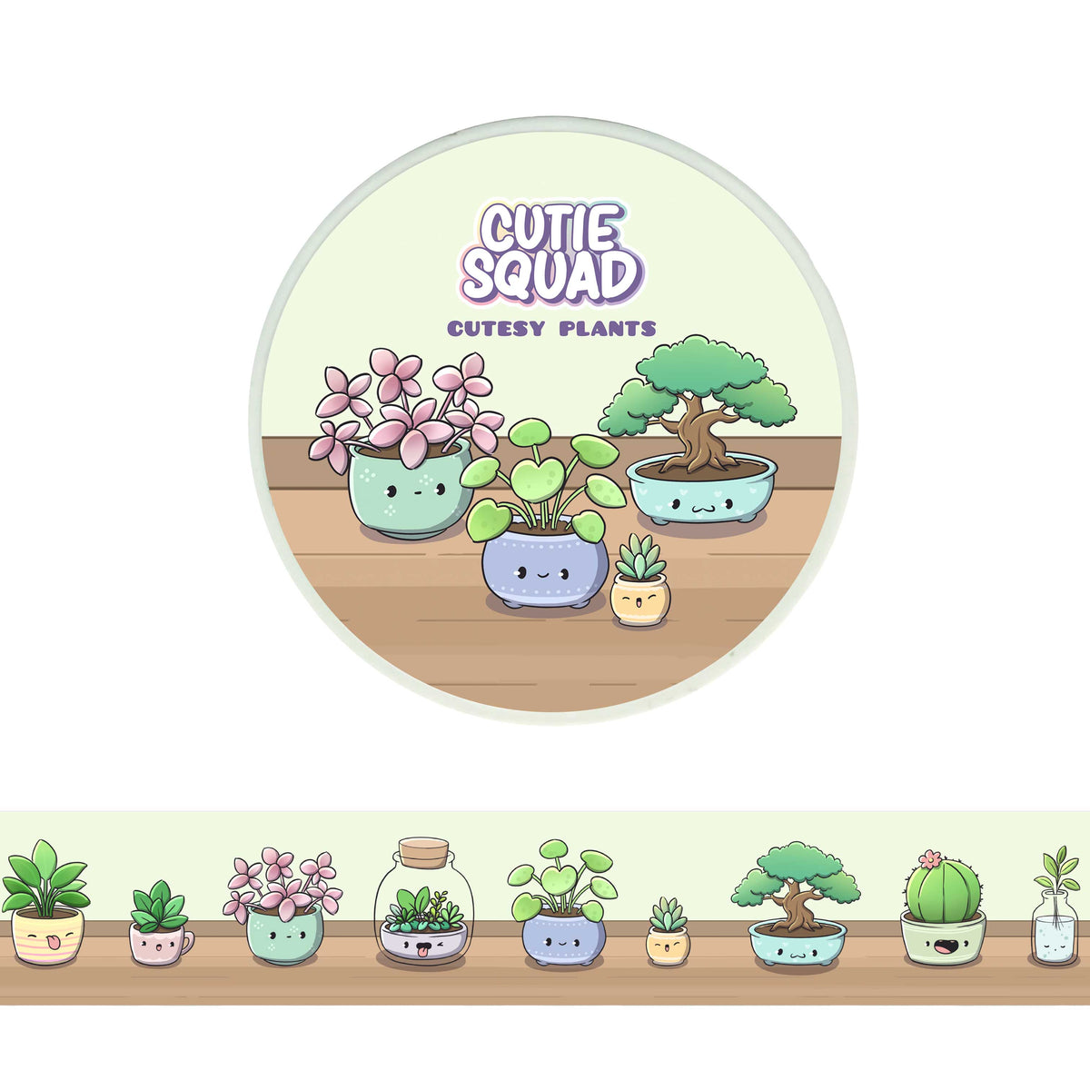 Cutesy Plants – Süßes Pflanzen Washi Tape 10m