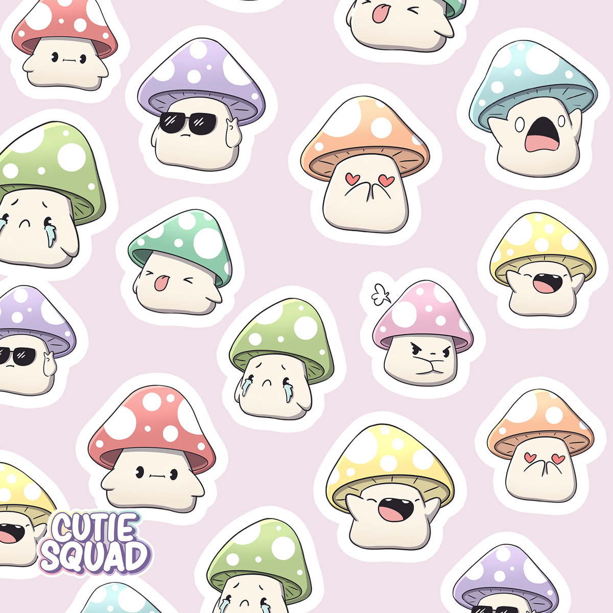 Kawaii Mushrooms | Sticker Sheet