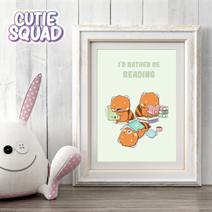 I'd rather be reading | Printable Art