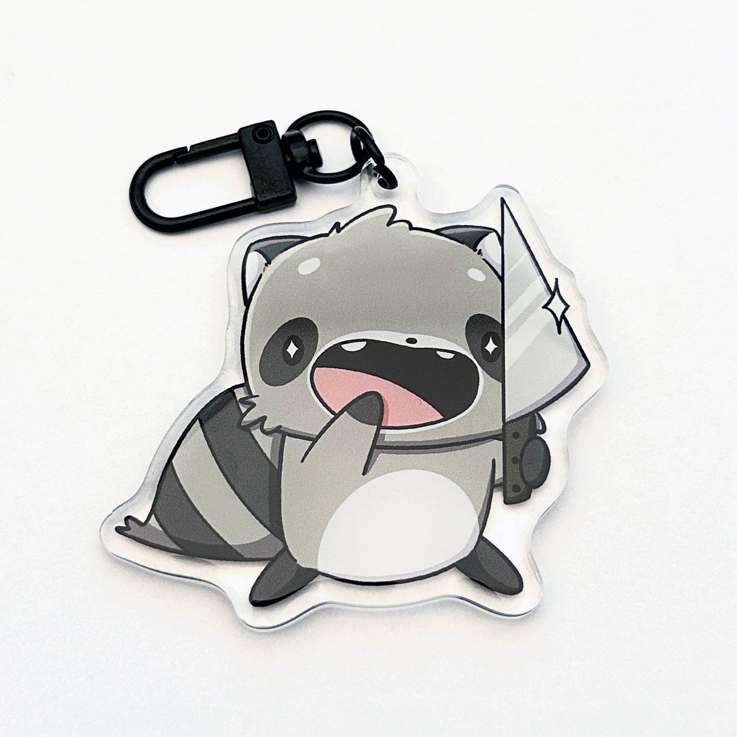 Raccoon Keychain Cute Kawaii Acrylic