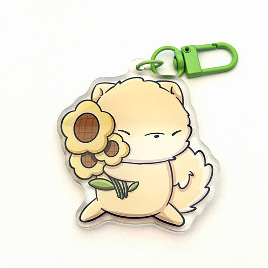 Sunflower Shiba Keychain