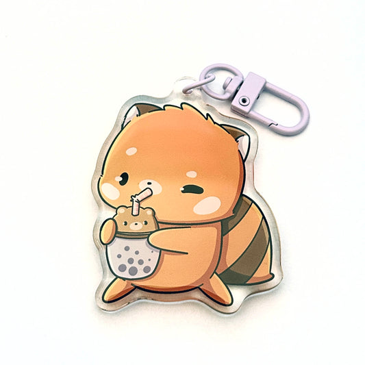 Red Panda Keychain Cute Kawaii Acrylic
