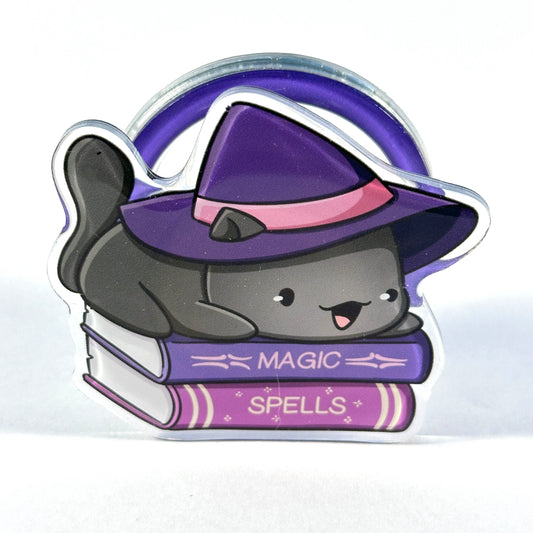 Black Cat Bookworm Phone Grip | Magsafe
