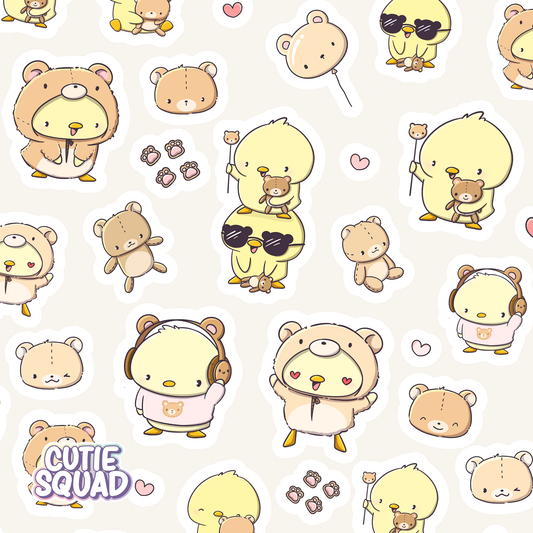 Teddy ducks | Sticker Sheet