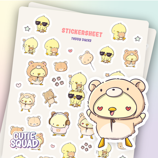 Teddy ducks | Sticker Sheet