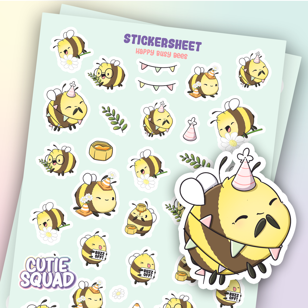 Funny Bees | Sticker Sheet