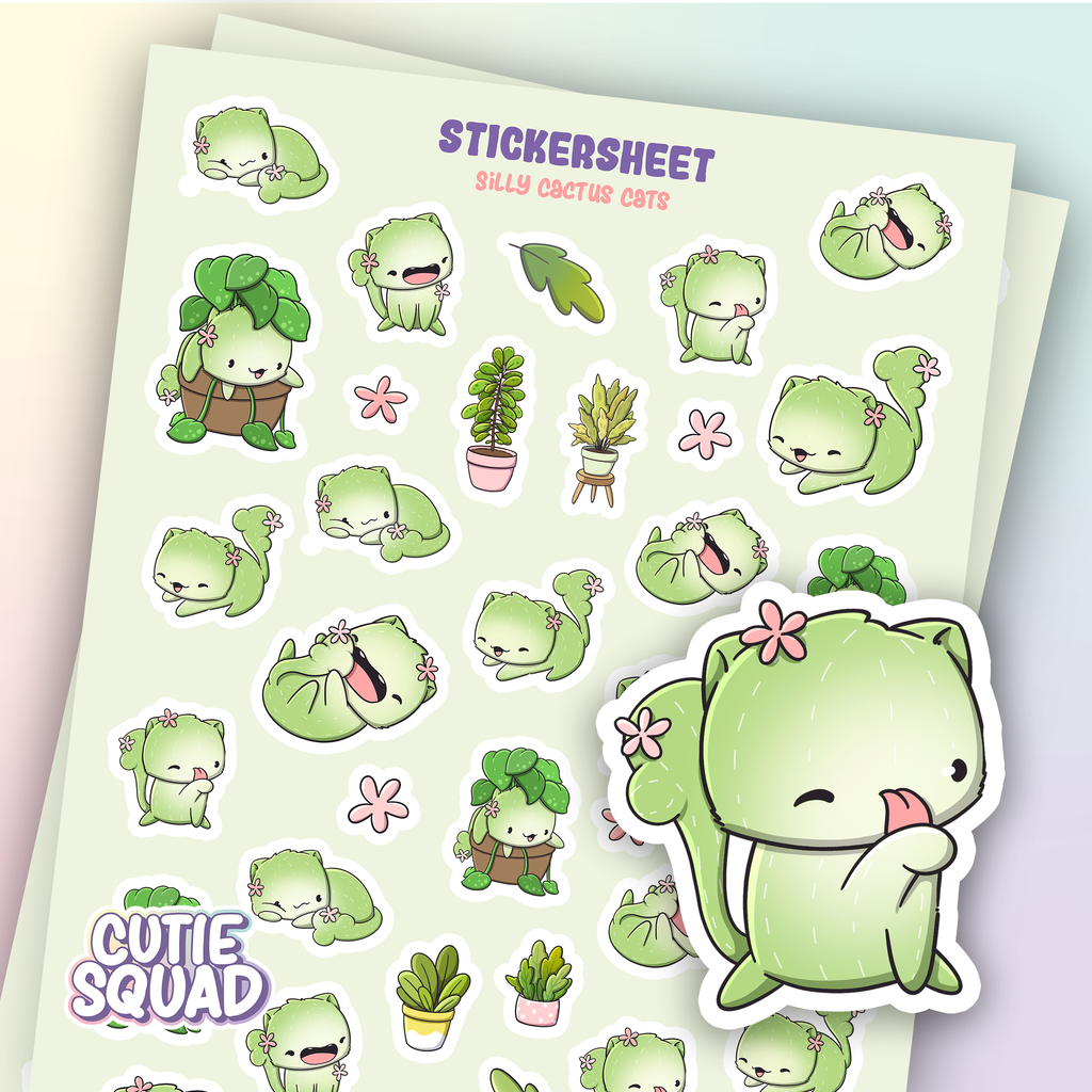 Cactus Cats | Sticker Sheet