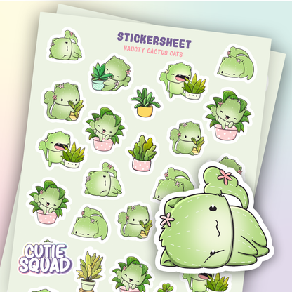 Cactus Cats pt2 | Sticker Sheet