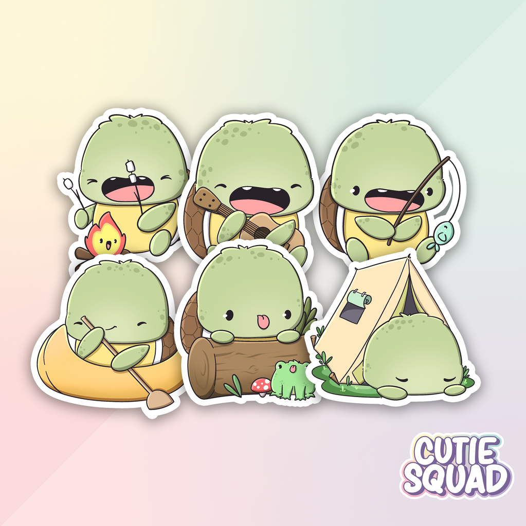 Camping Turtles | Stickers