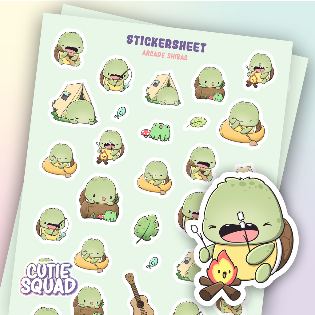 Camping Turtles | Sticker Sheet