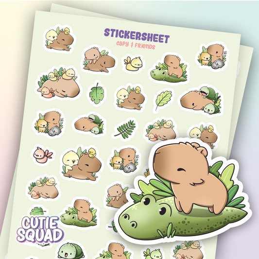 Capy & Friends pt2 | Sticker Sheet