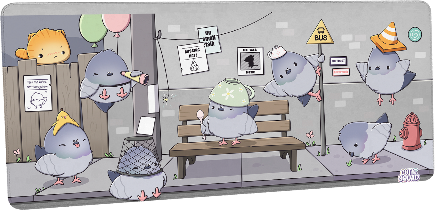 Pigeon Kawaii Deskmat 90x40 cm