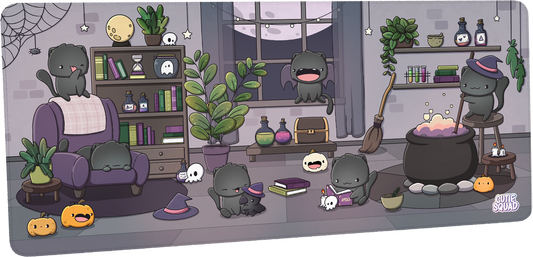 Witch Cat Kawaii Deskmat 90x40 cm