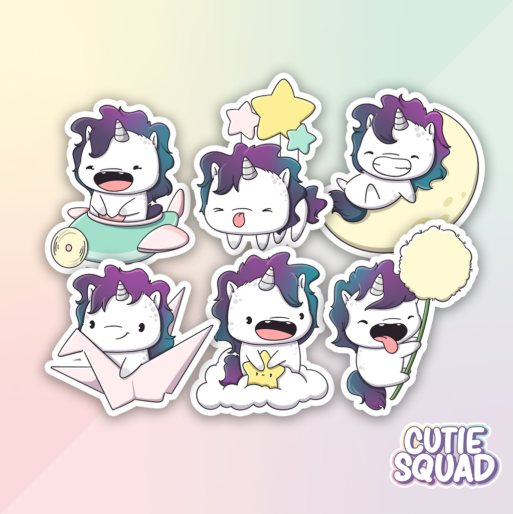 Cloudy Unicorns | Stickers