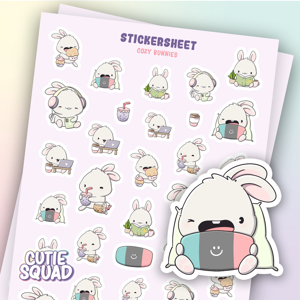 Cozy Bunnies | Sticker Sheet