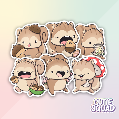 Squirrels Cozy Nut Club | Stickers
