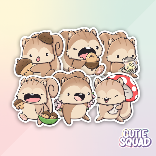 Squirrels Cozy Nut Club | Stickers