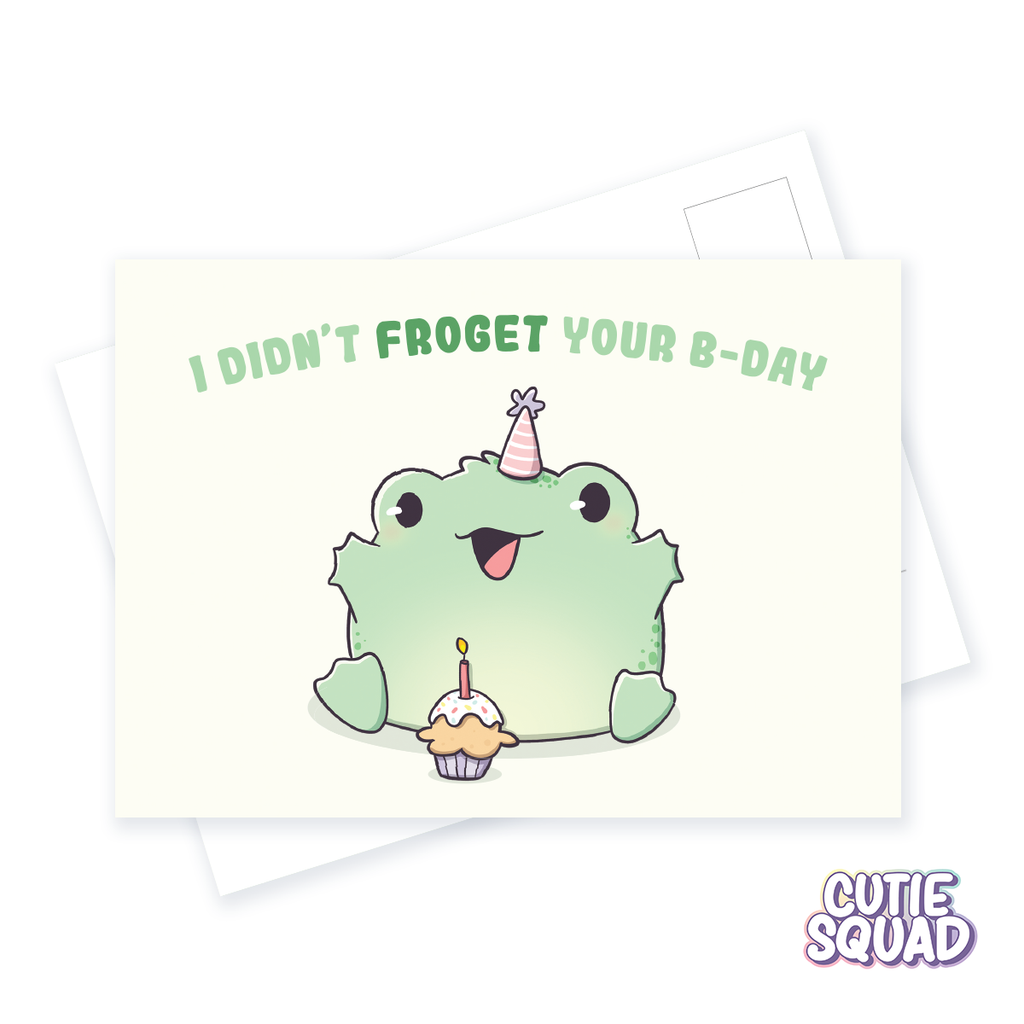 I didn't frog-et your birthday | Postcard