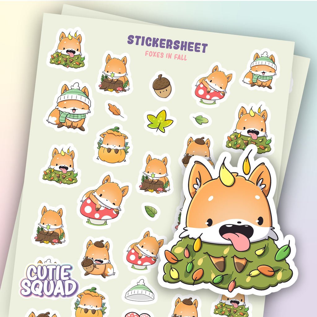 Foxes in Fall | Sticker Sheet