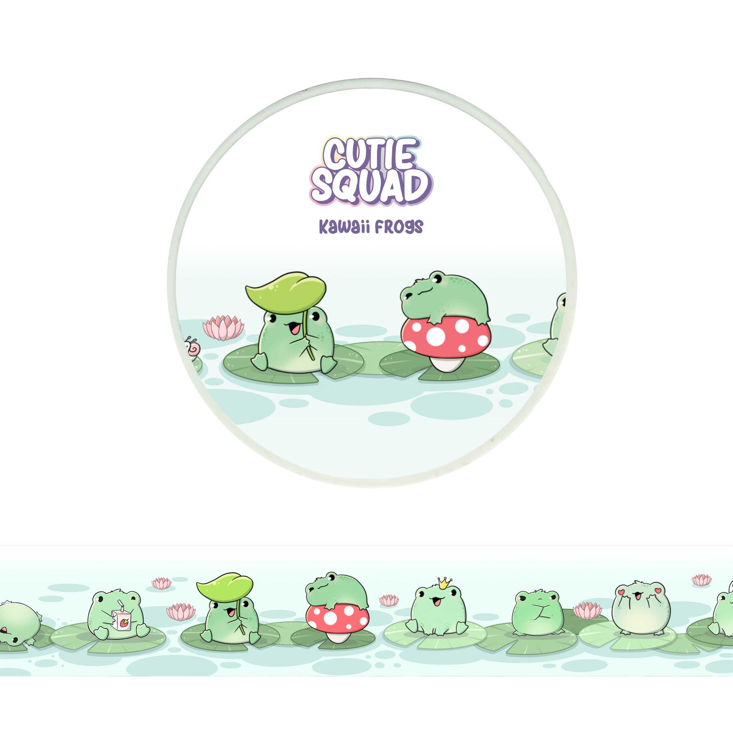 Kawaii frogs | Washi Tape 10m