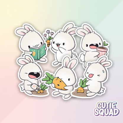 Gardening Bunnies | Stickers