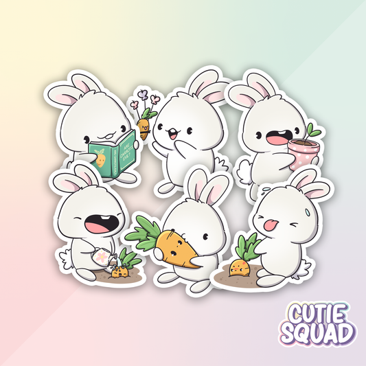 Gardening Bunnies | Stickers