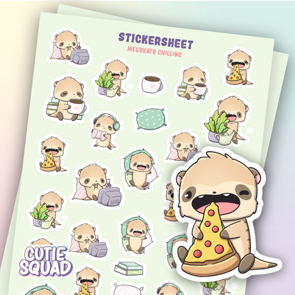 Meerkats relaxing | Sticker Sheet