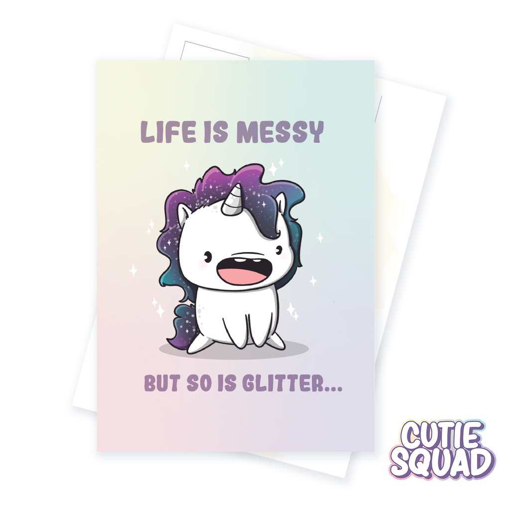 Life is messy | Postcard