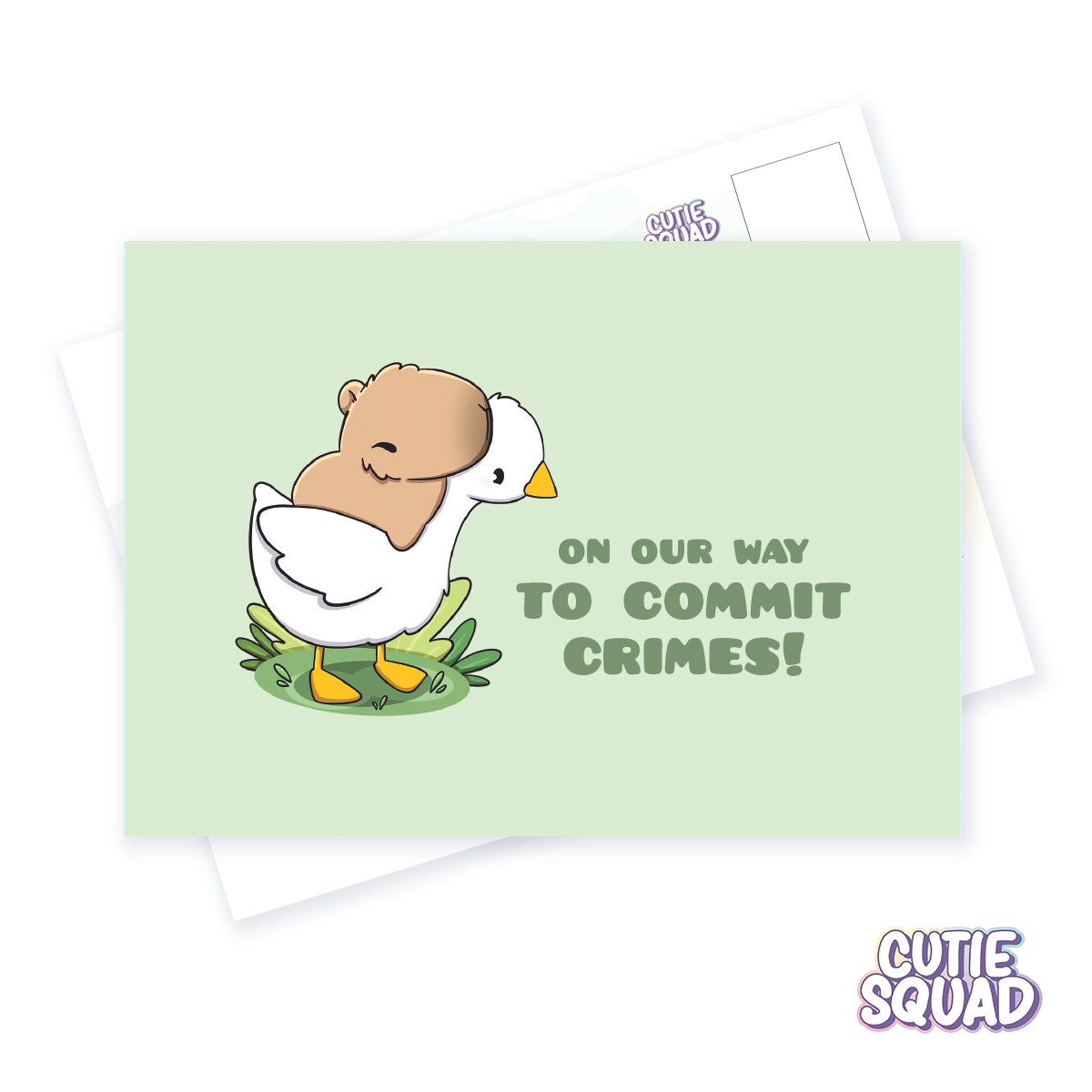 On our way to commit crimes | Postcard