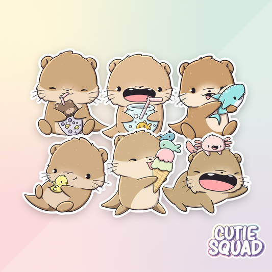Otter Stickers | Cute Kawaii Vinyl Stickers