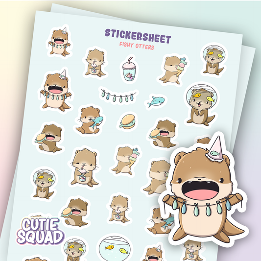 Fishy Otters | Sticker Sheet