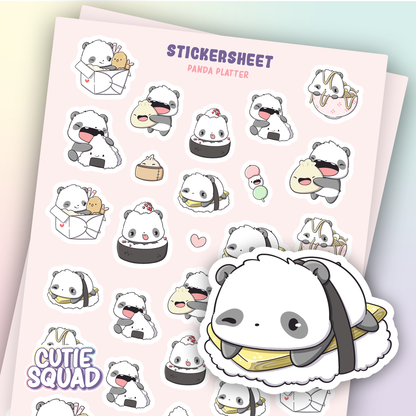 Panda platter | Sticker Sheet