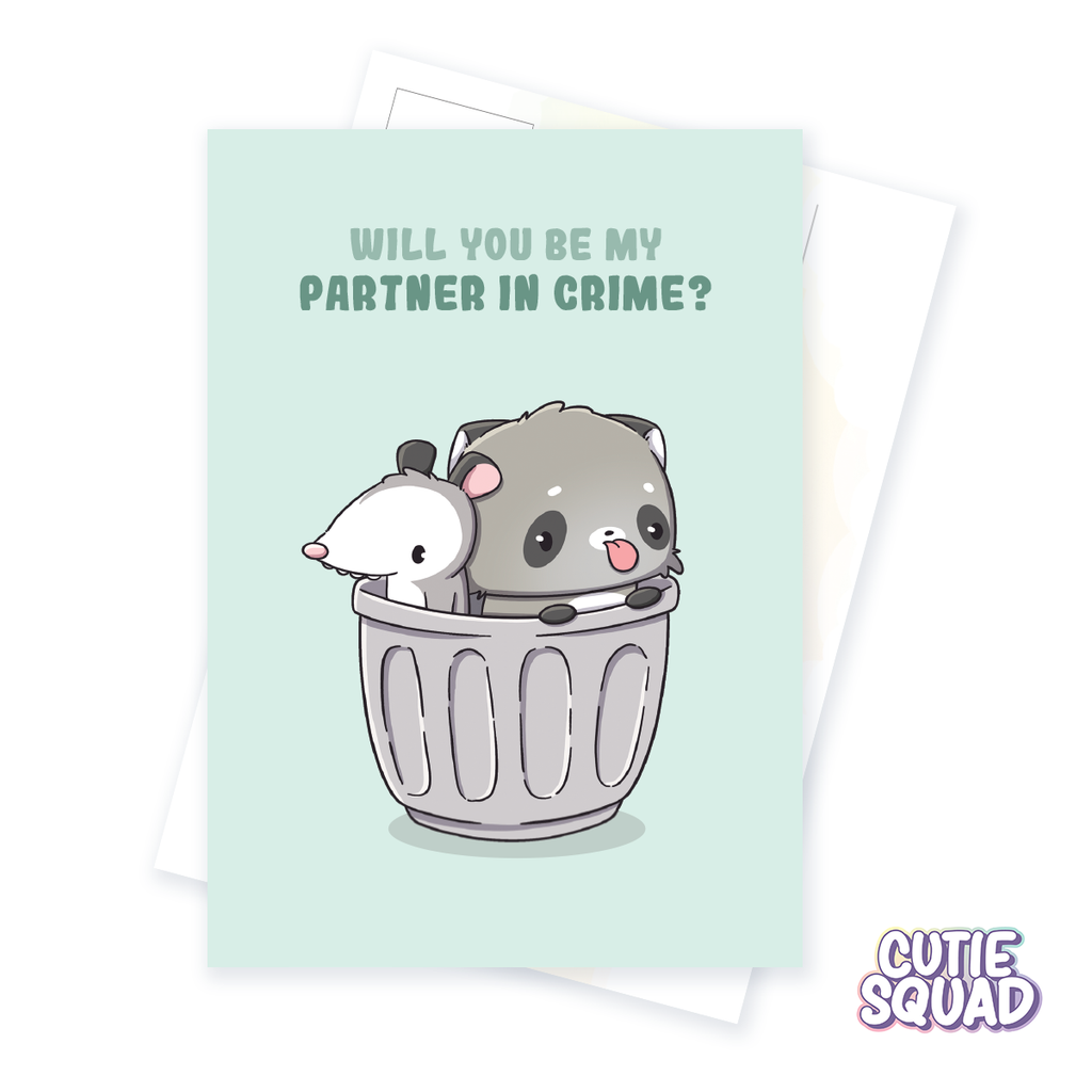 Will you be my partner in crime | Postcard