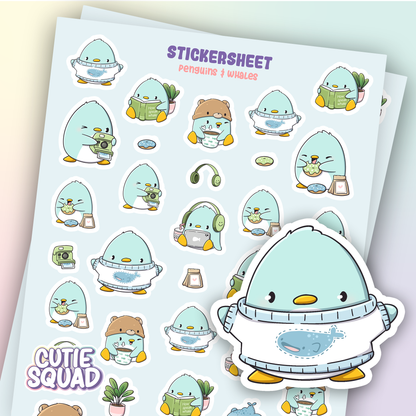 Penguins & Whales | Sticker Sheet