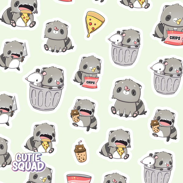 Wacky Raccoons | Sticker Sheet