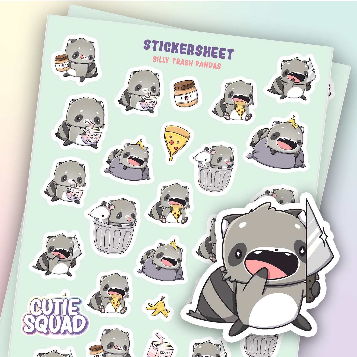 Silly Trash Pandas | Sticker Sheet