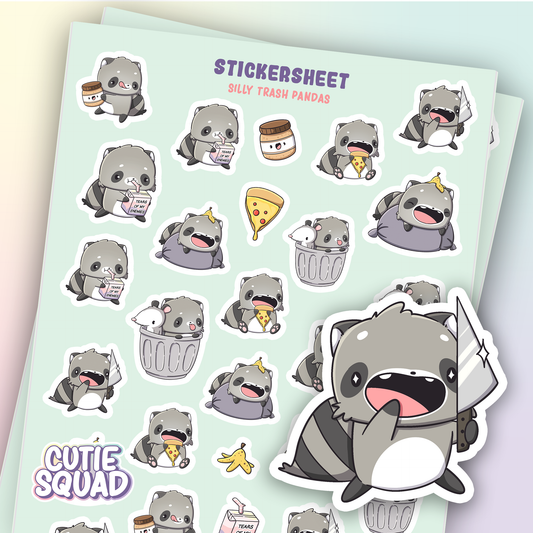 Silly Trash Pandas | Sticker Sheet